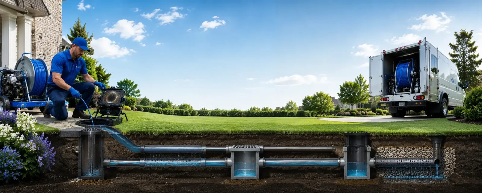 Outdoor drain cleaning information for Manor, PA